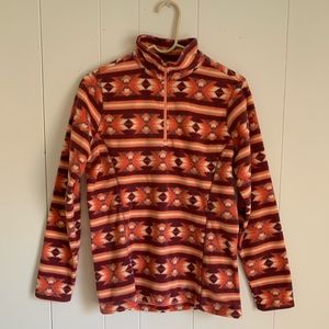 Tight fit fun pattern quarter zip.
